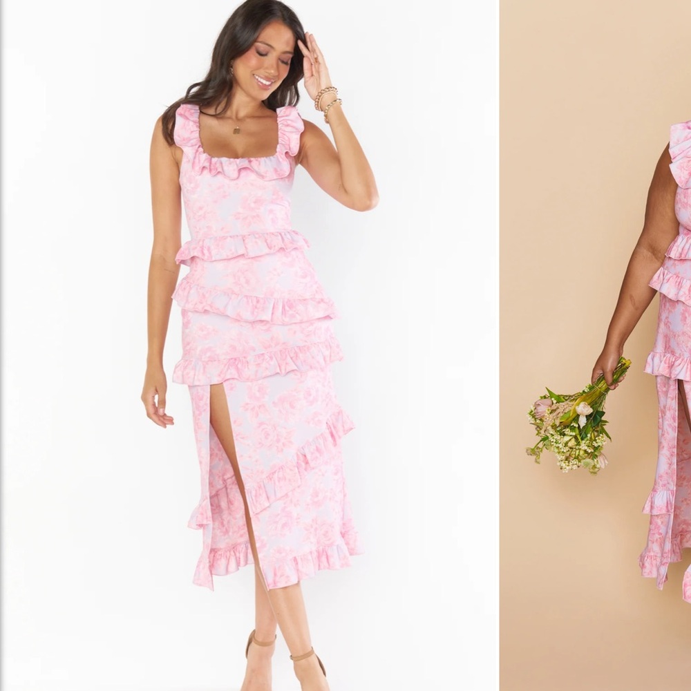 Show Me Your Mumu Greta Dress - Blushing Floral (light pink)